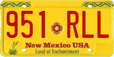 NM license plate 951RLL