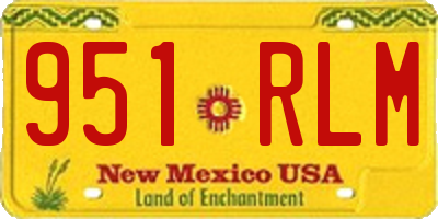 NM license plate 951RLM