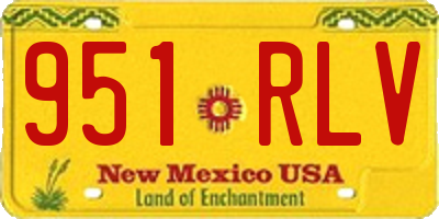 NM license plate 951RLV