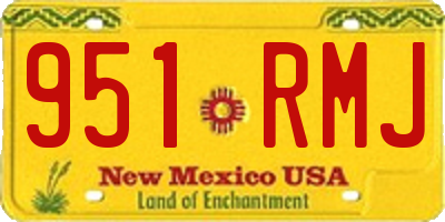 NM license plate 951RMJ
