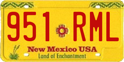 NM license plate 951RML