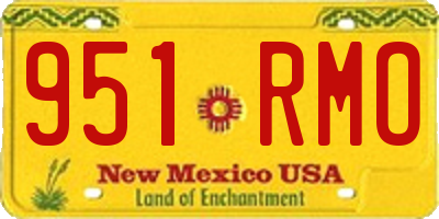 NM license plate 951RMO