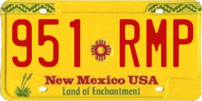 NM license plate 951RMP