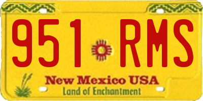 NM license plate 951RMS