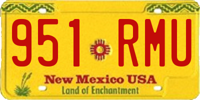 NM license plate 951RMU
