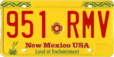 NM license plate 951RMV