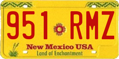 NM license plate 951RMZ