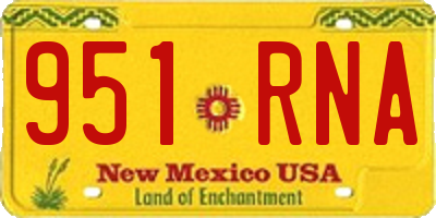NM license plate 951RNA