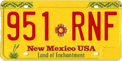 NM license plate 951RNF