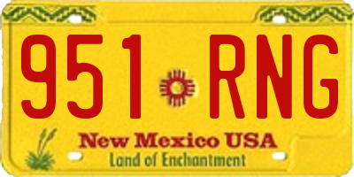 NM license plate 951RNG