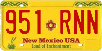 NM license plate 951RNN
