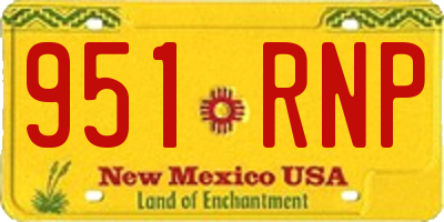 NM license plate 951RNP