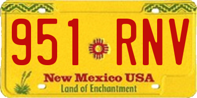 NM license plate 951RNV