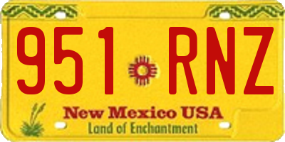 NM license plate 951RNZ