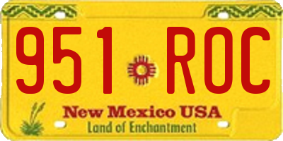 NM license plate 951ROC