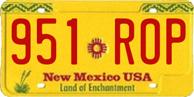 NM license plate 951ROP