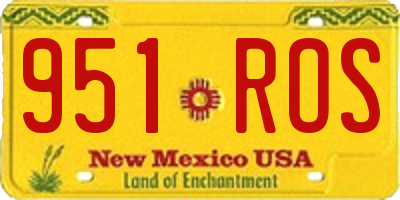 NM license plate 951ROS