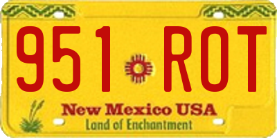 NM license plate 951ROT