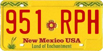 NM license plate 951RPH