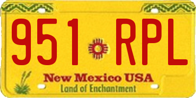 NM license plate 951RPL