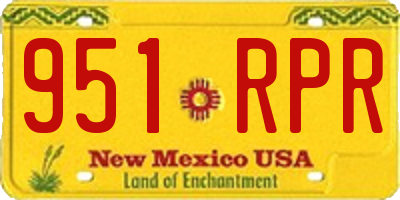 NM license plate 951RPR