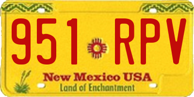 NM license plate 951RPV