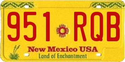 NM license plate 951RQB