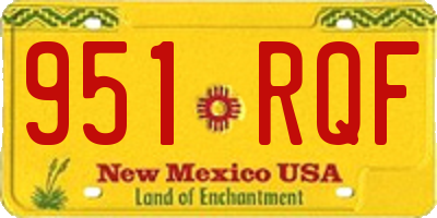 NM license plate 951RQF