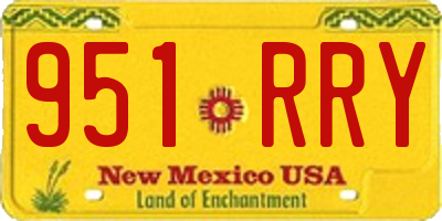 NM license plate 951RRY