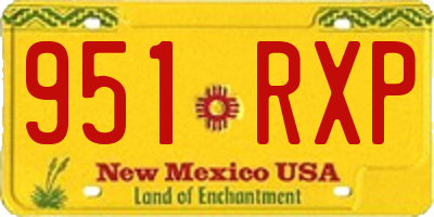 NM license plate 951RXP