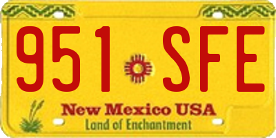 NM license plate 951SFE