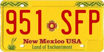 NM license plate 951SFP