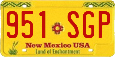 NM license plate 951SGP