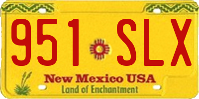 NM license plate 951SLX