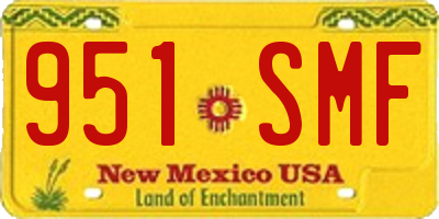 NM license plate 951SMF