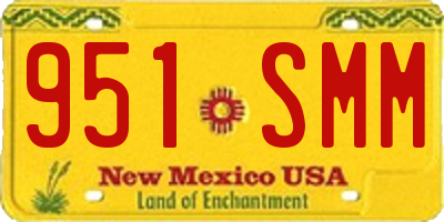 NM license plate 951SMM