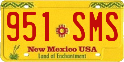 NM license plate 951SMS