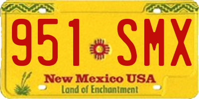NM license plate 951SMX