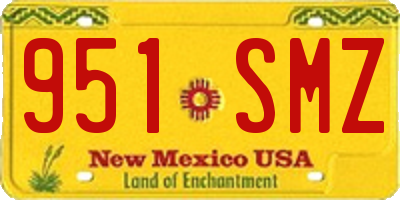 NM license plate 951SMZ