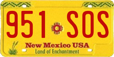 NM license plate 951SOS