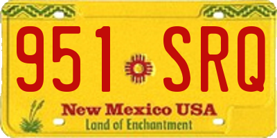 NM license plate 951SRQ