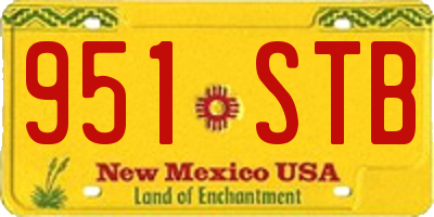 NM license plate 951STB