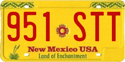 NM license plate 951STT