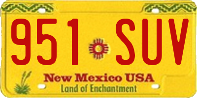 NM license plate 951SUV