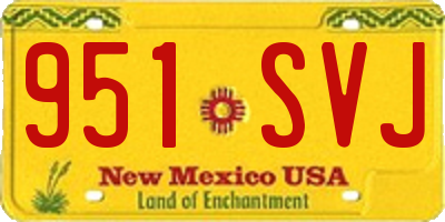 NM license plate 951SVJ