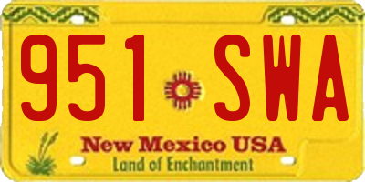 NM license plate 951SWA