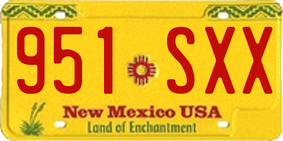NM license plate 951SXX