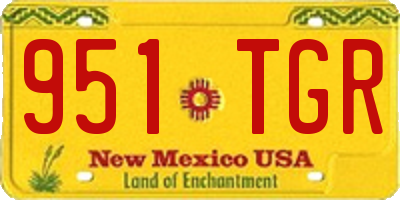 NM license plate 951TGR