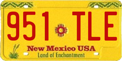 NM license plate 951TLE