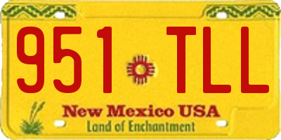 NM license plate 951TLL